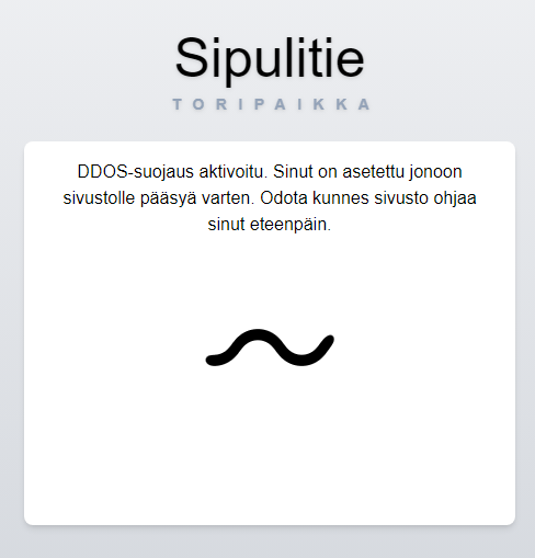 Sipulitie login screen